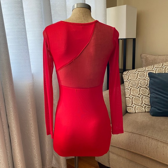 CHARLOTTE RUSEE MESH CUTOUT DRESS - Picture 3 of 4